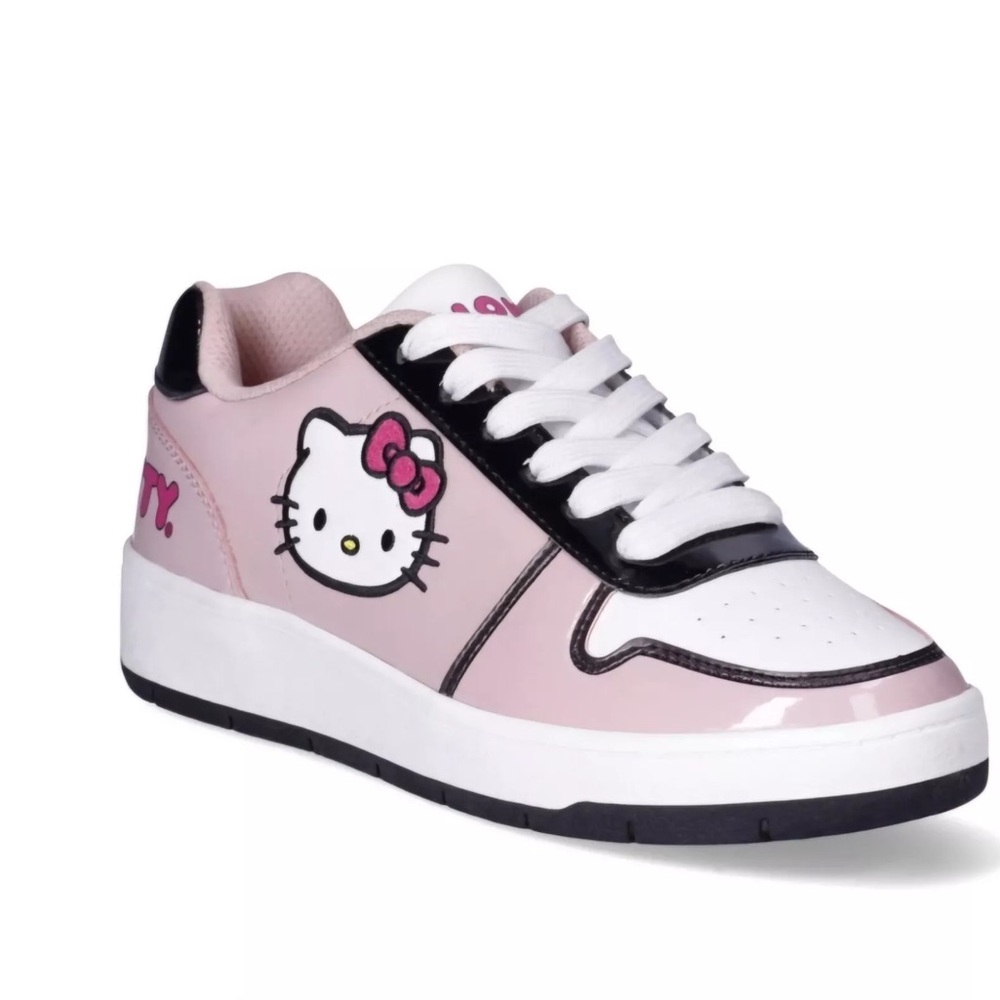 Hello Kitty by Sanrio Women's Pink White Casual Court Sneakers size 11